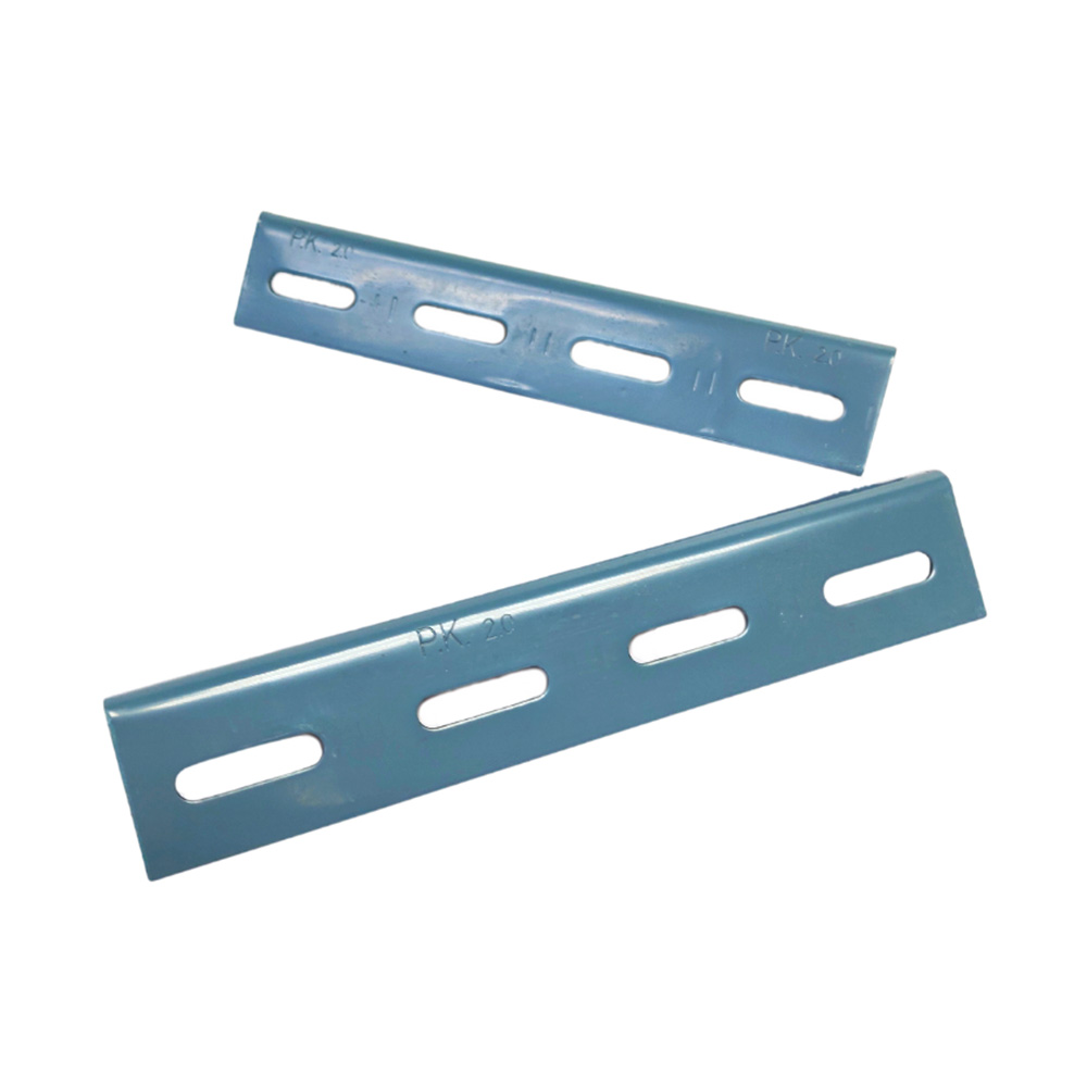 เหล็กฉากเจาะรูสีเทา สำหรับทำชั้นวางของ