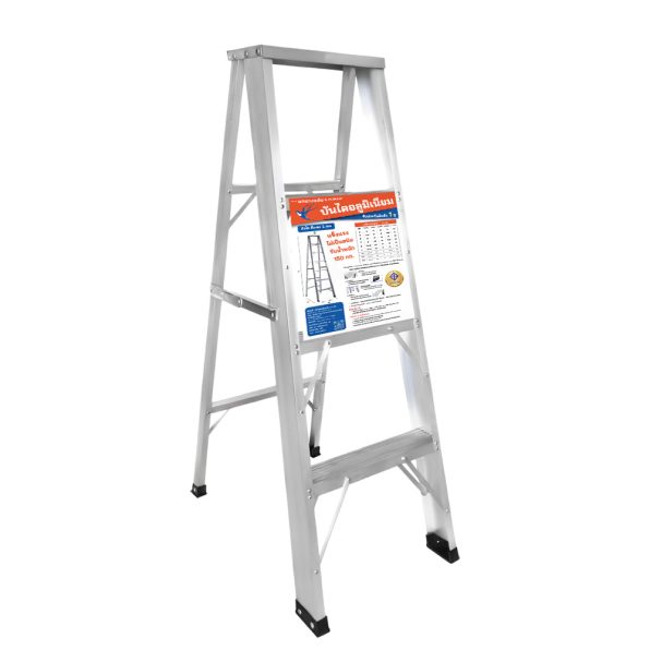 บันไดอลูมิเนียม ทรงA 4 ขั้น นกนางแอ่น PK ขึ้น 1 ทาง