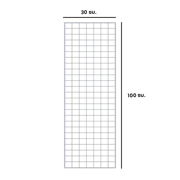 ตะแกรงเหล็กแขวนสินค้า 30x100 ซม. สีขาว รูป2
