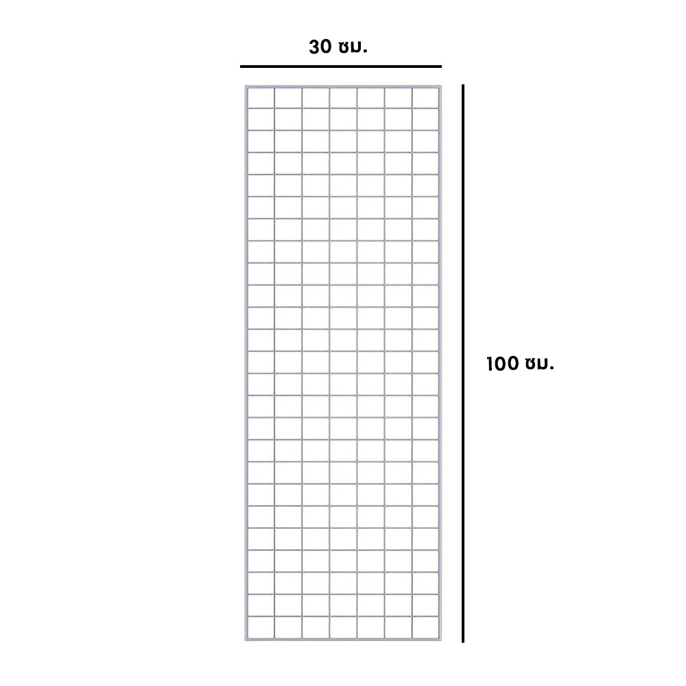 ตะแกรงเหล็กแขวนสินค้า 30x100 ซม. สีขาว รูป2