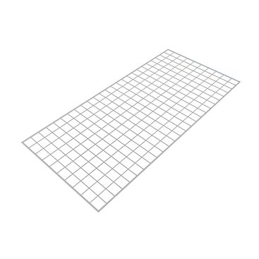 ตะแกรงเหล็กแขวนสินค้า 50x100 ซม. สีขาว รูป4