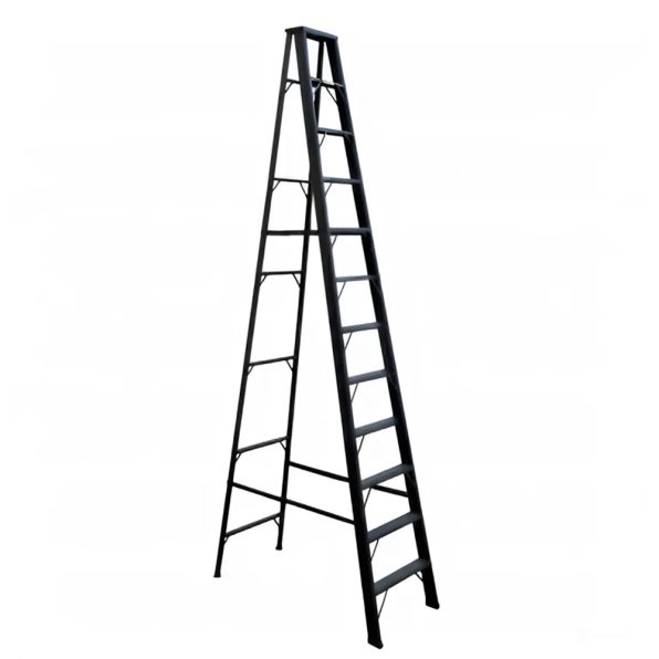 บันไดอลูมิเนียม 12 ขั้น NEWCON ขึ้น 1 ทาง รุ่นสีดำ
