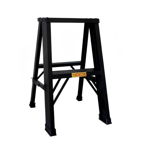 บันไดอลูมิเนียม 2 ขั้น NEWCON ขึ้น 1 ทาง รุ่นสีดำ