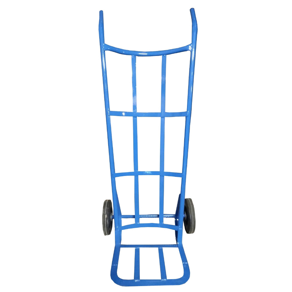 รถเข็นของ 8 นิ้ว ล้อ PVC หลังโค้ง สีฟ้า