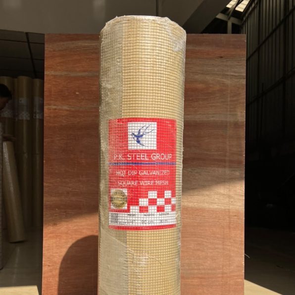 ลวดตาข่าย ชุบร้อน PK แดง