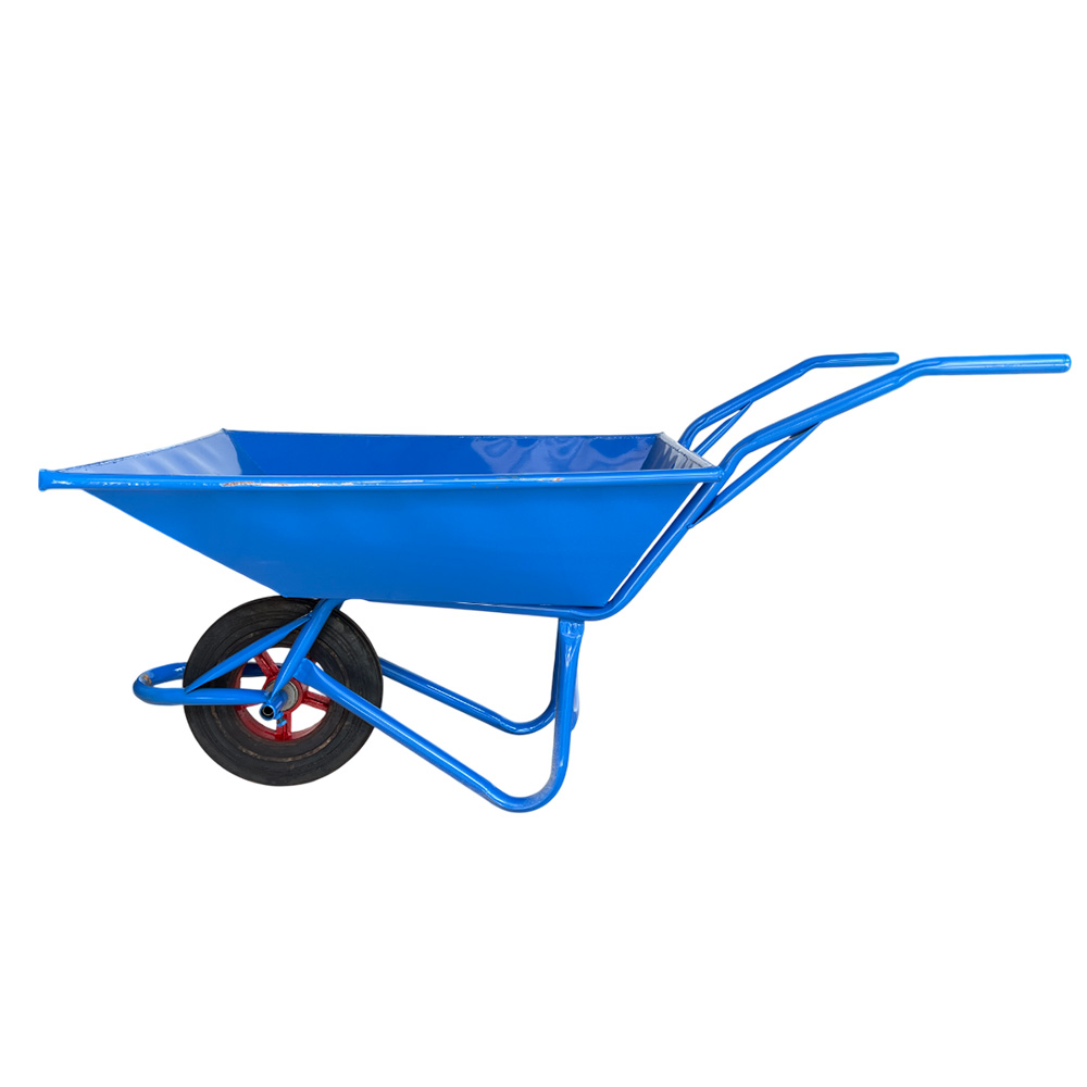 รถเข็นปูนล้อเดี่ยว สีฟ้า ล้อ MAX 12 นิ้ว หนา รูป3