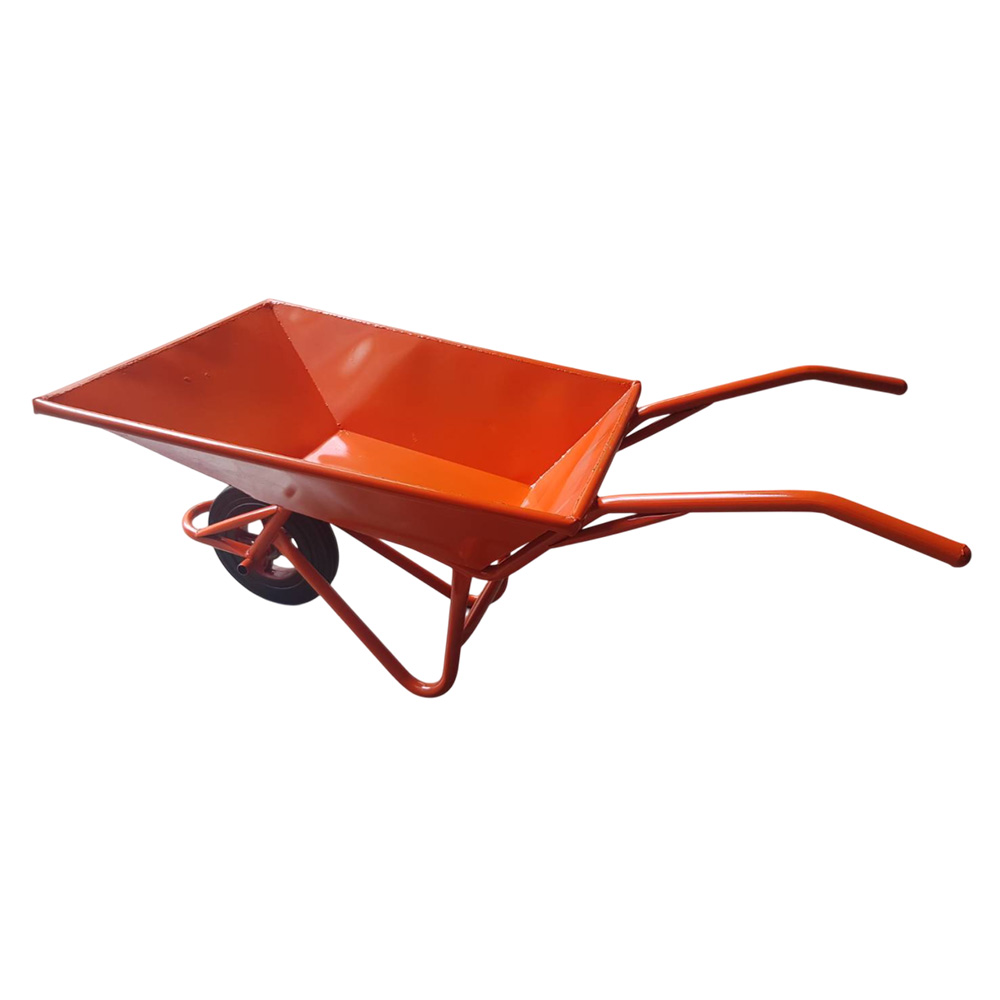 รถเข็นปูนล้อเดี่ยว สีส้ม ล้อ MAX 12 นิ้ว หนาพิเศษ