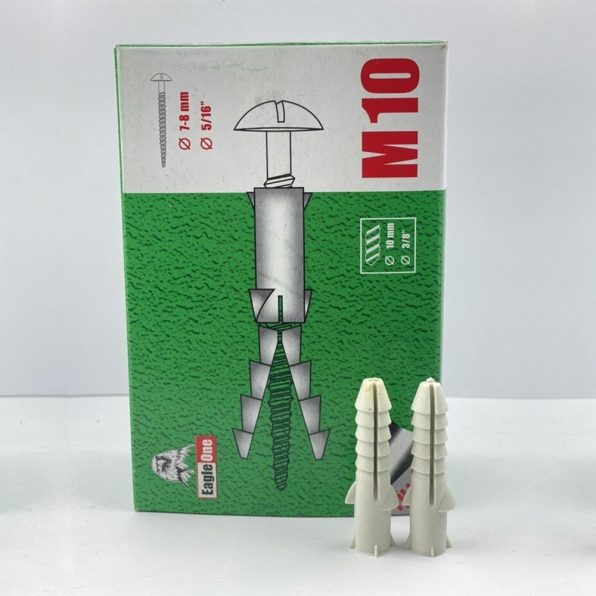 พุกพลาสติก เบอร์ 10 สีขาว EAGLE ONE รูป2