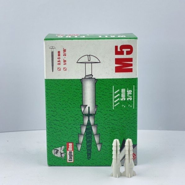 พุกพลาสติก เบอร์ 5 สีขาว EAGLE ONE รูป2