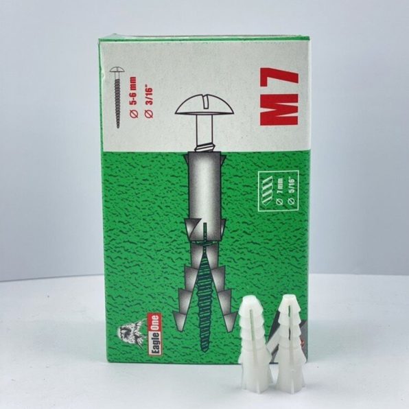 พุกพลาสติก เบอร์ 7 สีขาว EAGLE ONE รูป2