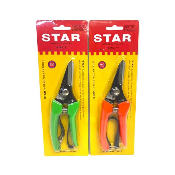 กรรไกรตัดกิ่งไม้ ปากตรง 7 นิ้ว STAR No.701 รูป2