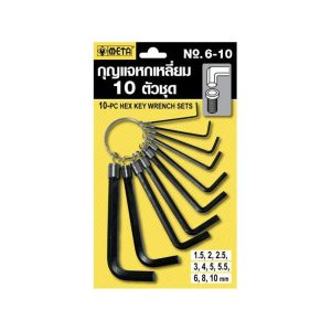 กุญแจหกเหลี่ยม 10 ตัวชุดสั้น META No.6-10 รูป2