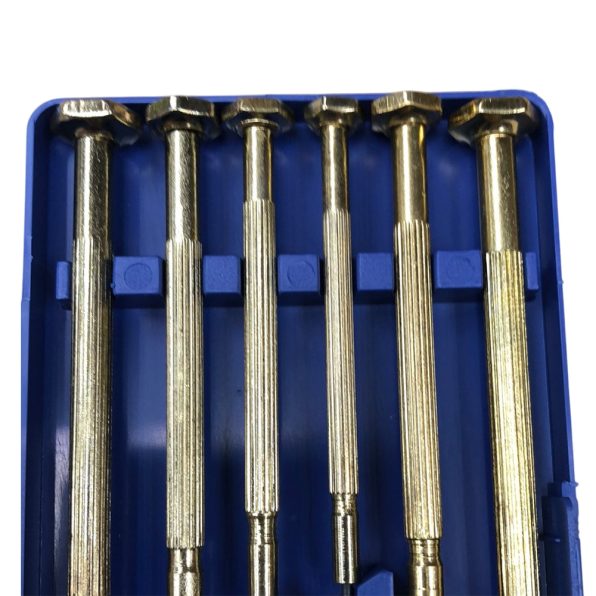 ไขควงซ่อมนาฬิกา 6 ตัวชุดทองเหลือง META รูป4