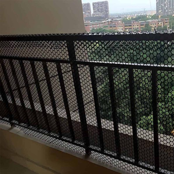 ตาข่ายหกเหลี่ยม PVC สีดำ รูป6