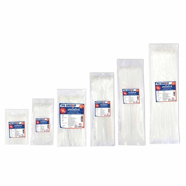 PK เคเบิ้ลไทร์ สายรัดเคเบิ้ลไทร์ สีขาว-2