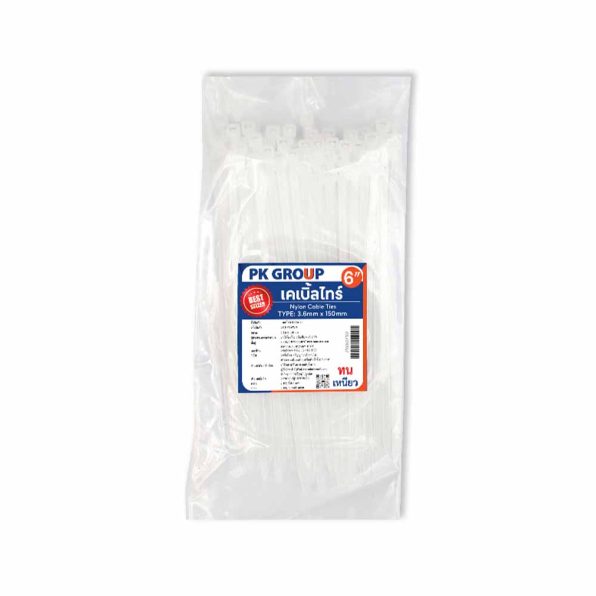 PK เคเบิ้ลไทร์ สายรัดเคเบิ้ลไทร์ สีขาว-4