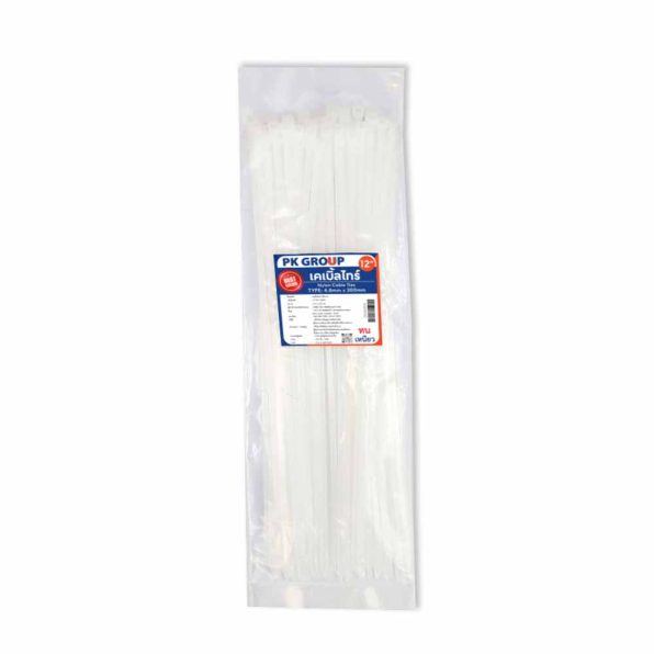 PK เคเบิ้ลไทร์ สายรัดเคเบิ้ลไทร์ สีขาว-7