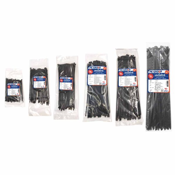 PK เคเบิ้ลไทร์ สายรัดเคเบิ้ลไทร์ สีดำ-2